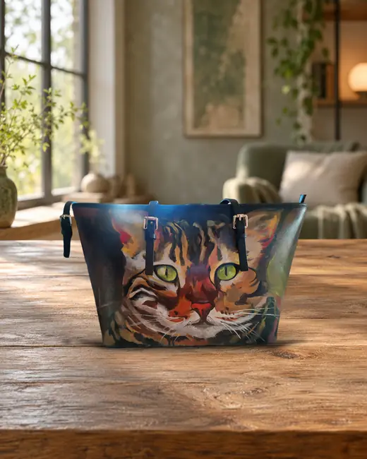 Gatto rosso verde