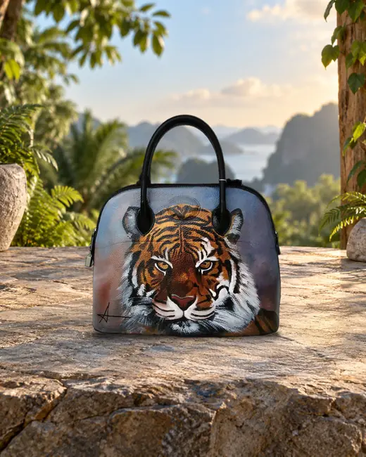 Tigre bauletto azzurro