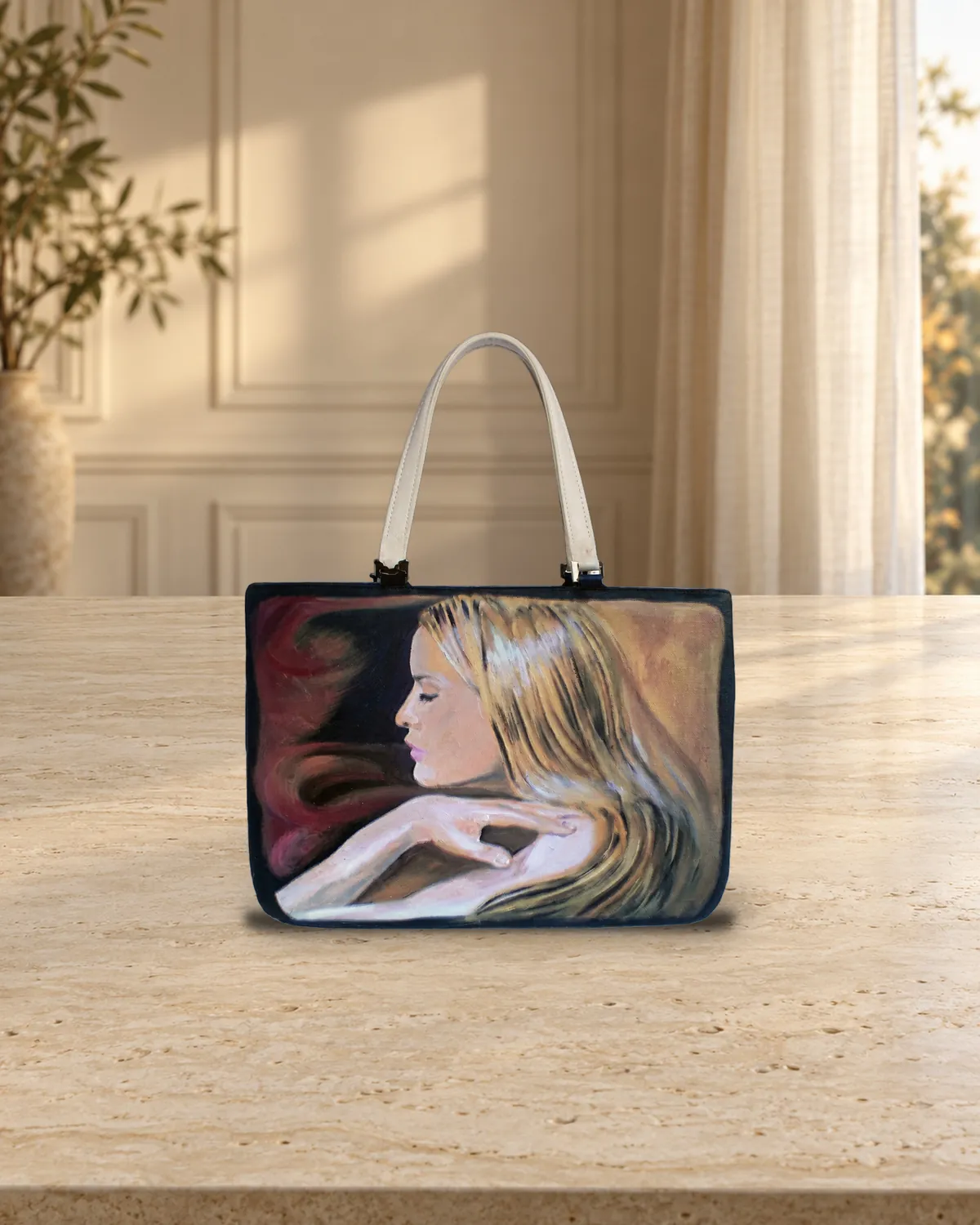 Bionda mano, borsa dipinta a mano