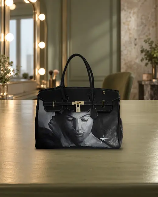 Birkin bianco e nero mano